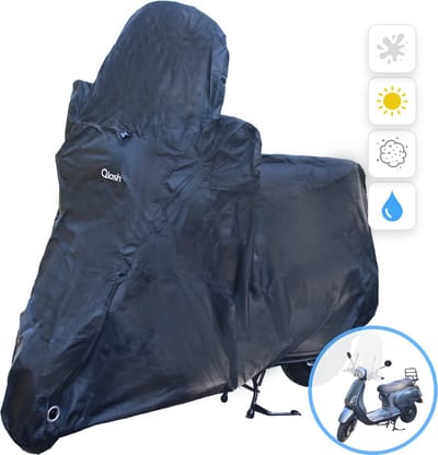 Qlash Scooterhoes met windscherm - waterdicht - 300D Oxford - voor buiten