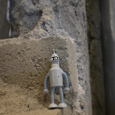 Futuramals Benders AloaMars Futuristisch Robot Plastic Model Actiefiguur Ornament Randproduct Verzamelen Klein Cadeau gray