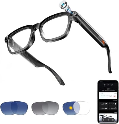 Slimme Bril Met Camera - Videobril Camera - Vastleggen Perspectief - HD 8 MP Camera - 42 Gram - Zwart
