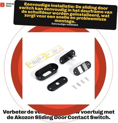 Dailygoods - Sliding Door Contact Switch voor Auto's - Centrale Vergrendeling & Veiligheid