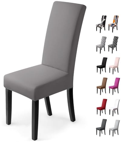 Dailygoods- Stoelhoezen Stretch - 6 Stuks - Eetkamerstoelen - Wasbaar - Bescherming - Hoogwaardig Polyester/Spandex - Elastische Band - Stoelhoes