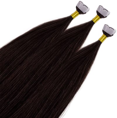 hair2heart Premium Mini Tape Extensions Echt haar - 12 tapes 50 cm Donkerbruin