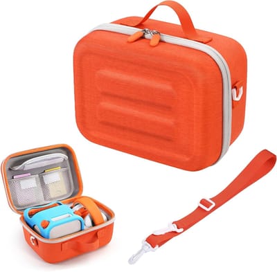 Duurzame Hard Case voor Bluetooth Speaker en Audioboek Speler, Reisopslag Tas voor 3e Generatie, Bescherming en Organisatie (Oranje)