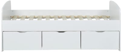 Vente-unique Bedframe hout wit 90 x 190 cm