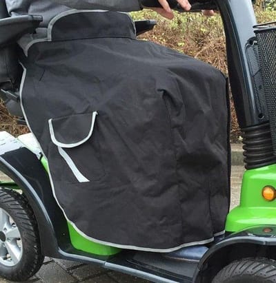 Scootmobiel Beenkleed - Rolstoel Deken - Universeel Schoots kleed - Wind- en Waterdicht met Warme Voering - Reflecterend & Verstelbare Rits - Zwart