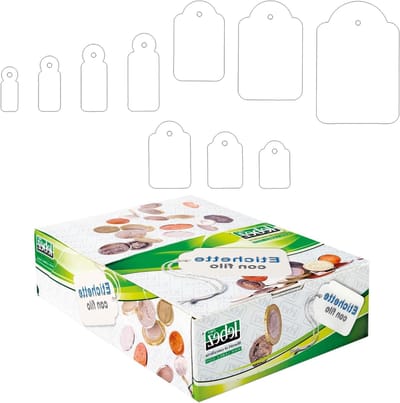 Etiketten met draad - Label stickers - Artikelen markeren - 1000 stuks - 13 x 20 mm