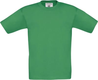 B&C Exact 150 Kinder T-Shirt - Kelly Green - 7-8 Jaar - 128