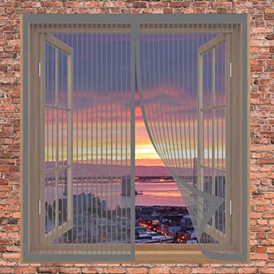 Magnetische Klamboedeur 140 x 55 cm - Horrengaas voor Ramen - Eenvoudige Montage