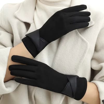 Warme Handschoenen Dames Winter – Touchscreen Handschoenen met Fluweel en Strik | Winterhandschoenen voor Auto en Fietsgebruik