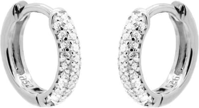 Karma Oorringen Hinged Hoops Best Zirconia Basic 12 mm Zilver