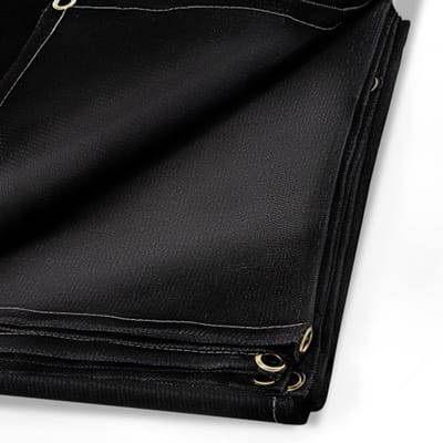 VEVOR Lasdeken 8'x10' Lasapparaat Lasaccessoires Hittebeschermend materiaal Zwart