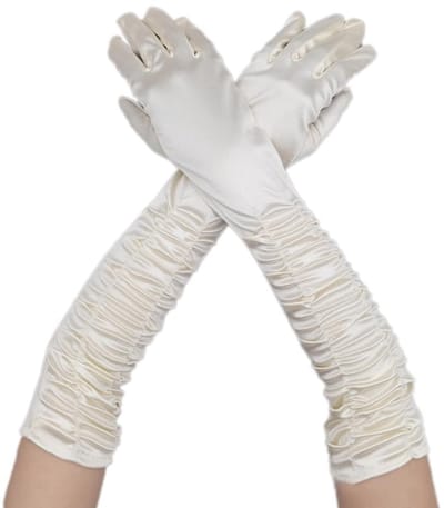 Dailygoody - Lange dameshandschoenen - Satijnen handschoenen - Perfect voor bruiloften - Eén maat - Halloween - Cosplay - Theeparty