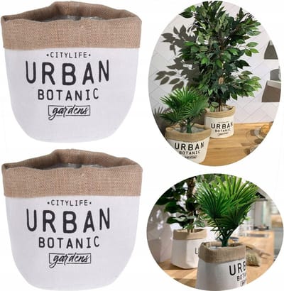 Plantenmanden - 2 stuks - Jute - woondecoratie - plantenpot - plantenmand binnen -plantenmand