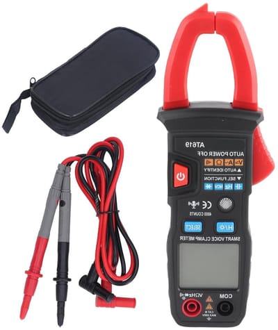 Digitale Stroomtang - Spanningstester - Elektrisch Testen - Gesproken Aankondiging - 0-600V 0-600A - Zwart Rood