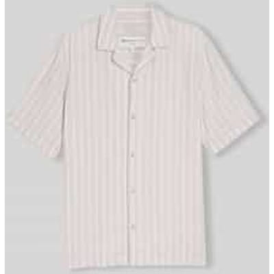 Tom Tailor Denim - Resorthemd met relaxte pasvorm en linnenmix - Maat XXL - muted grey stripe