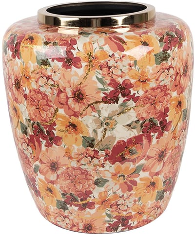 Clayre & Eef Vaas Ø 33x36 cm Beige Metaal