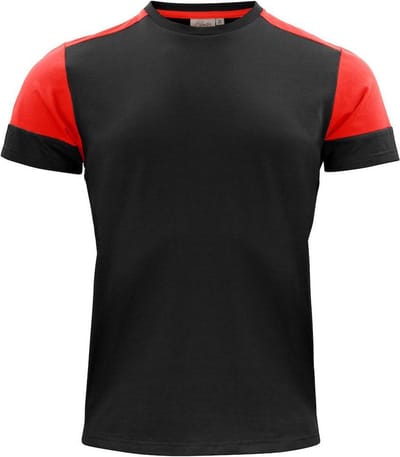 Printer Prime T-Shirt Heren Zwart/Rood - Maat S