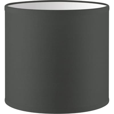 Lampenkap Bling - Antraciet - cilinder - 16/16/15cm - van stof - Moderne stoffen Lampenkap voor E27 lamphouder - RoHS getest - voor wandlamp, tafellamp en hanglamp