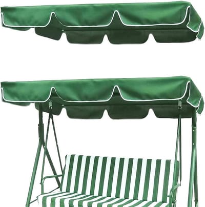 Schommelbank Luifel Vervanging - Veranda Luifel Cover - Buitenmeubilair Beschermen - Waterdicht UV-bestendig - 165 x 114 cm - Groen