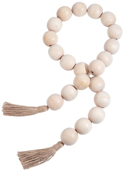 Dailygoods- Kralenslinger Extra Groot - Houten Kralen - 105,5 cm - Boho Decoratie - Bruiloft/Feest - Muurdecoratie - Natuurlijke Schoonheid - Decoratieslinger