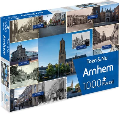 Toen & Nu Puzzel - Arnhem (door fotograaf Robert Mulder) - 1000 stukjes - Tucker's Fun Factory Legpuzzels