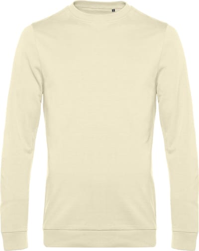 Sweater 'French Terry' B&C Collectie maat S Pale Yellow/Geel