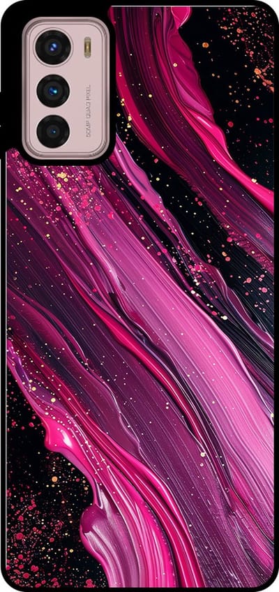 Smartphonica Telefoonhoesje Geschikt voor Motorola Moto G42 met marmer opdruk - TPU backcover case marble design - Paars Roze geschikt voor Motorola Moto G42