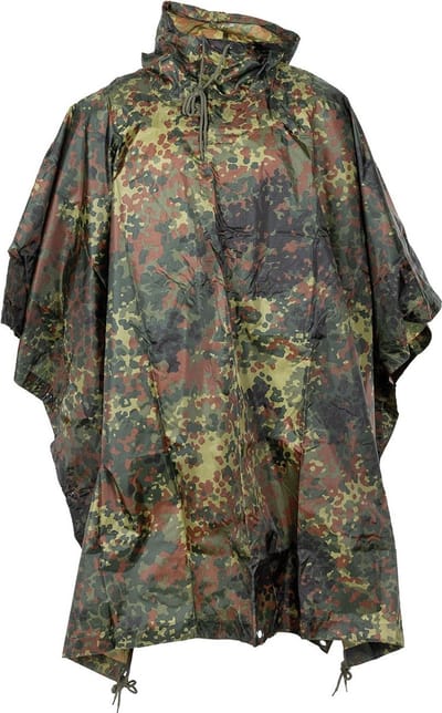 MFH US Poncho Rip Stop Mod. flecktarn Afmetingen 144 x 223 cm