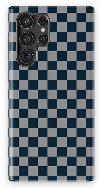 Design Hoesje Samsung Galaxy S22 Ultra | Geschikt Voor Mag | Tiny Squares Checkered Print | Backcover Samsung Galaxy S22 Ultra Urban Grid