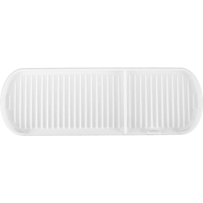 Siliconen afdruiprek voor op het aanrecht, geschikt voor voedsel, antislip, met matte onderkant. White white
