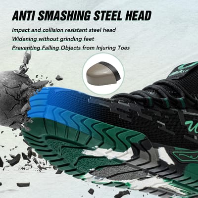 Stalen Neus Schoenen Buiten Veiligheid Beschermende Schoenen Heren Onverwoestbare Werkschoenen Mode Slijtvast Wandelsneakers Antislip 40