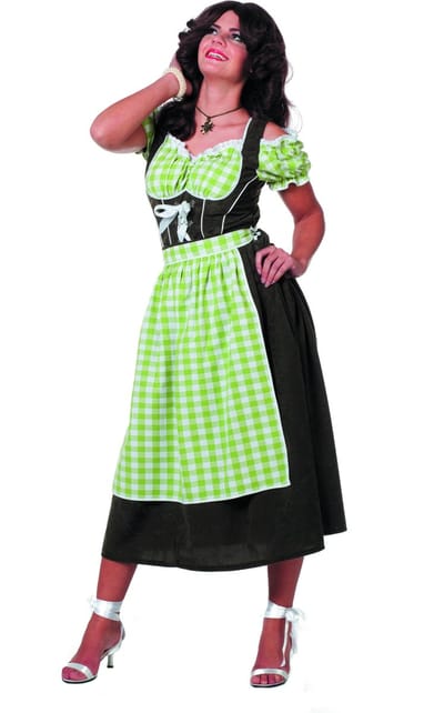 Dirndl suedine groen - Maat 40