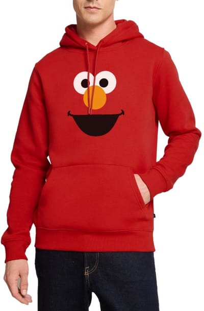 Sesamstraat Elmo Gezicht Kostuum Premium Trui Heren