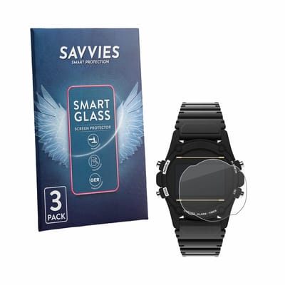 3 Stuks Savvies Screenprotector - geschikt voor Timex Expedition Atlantis T5K463 - beschermfolie glas transparant