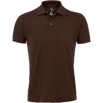 SOLS Heren Prime Pique Poloshirt met korte mouwen (Chocolade)