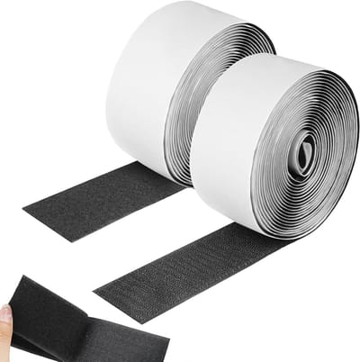 Extra sterke zelfklevende klittenband tape 6 m x 50 mm - Nylon, dubbelzijdige klittenband bevestigingspads voor diverse toepassingen