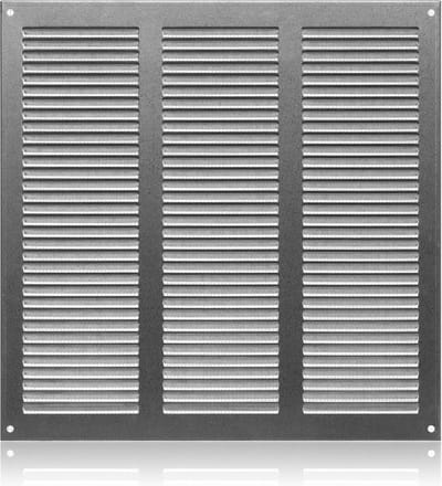 Verzinkt Stalen Ventilatierooster met Muggengaas 300x300mm - Metalen Ventilatieroosters