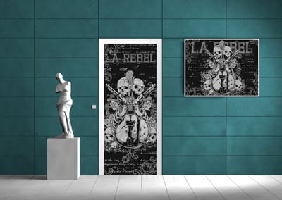 Deursticker Muursticker Alchemy, Gothic | Zwart | 91x211cm