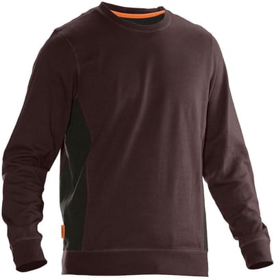Jobman 5402 Roundneck Sweatshirt 65540220 - Bruin/Zwart - 4XL
