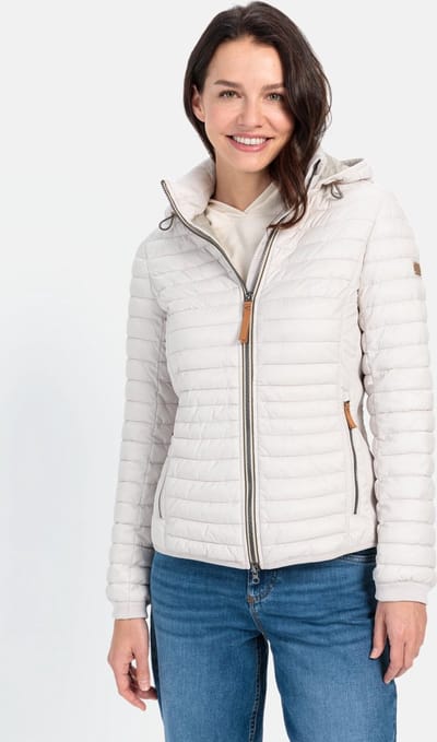 camel active Lichtgewicht gewatteerde jas gemaakt van gerecycled polyamide - Maat womenswear-38 - Wolwit