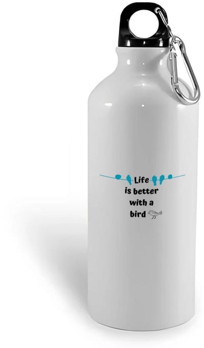 Hacebo® - life is better with a bird waterfles - Vogels - vogel liefhebbers - verjaardag - cadeau - kado - geschenk - water fles - 400ML