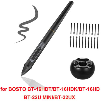 Bosto Oplaadbare Pen Digitale Pen 8192 Niveaus Druk Stylus Pen Voor Bosto 13Hd16Hd16Hdk16Hdt22Ux
