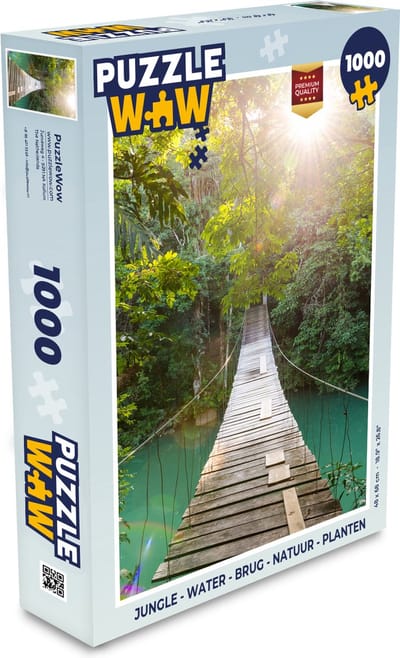 Puzzel Jungle - Water - Brug - Natuur - Planten - Legpuzzel - Puzzel 1000 stukjes volwassenen