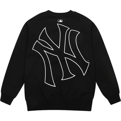 Sweatshirt à col rond avec lettres arrière MLB New York Yankees Sweatshirt unisexe Noir 31MT05111-50L S black