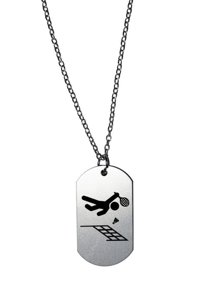 Akyol - badminton ketting - Badminton - sporters - inclusief kaart - sport cadeau - sporten - leuk kado voor je sporter om te geven