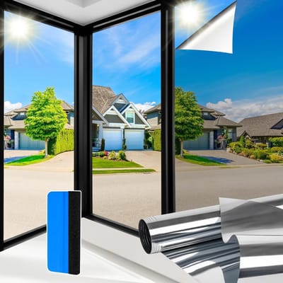 Eenrichtingsraamfolie voor privacy en zonwering, 59,5 x 200 cm, ideaal voor thuis en op kantoor
