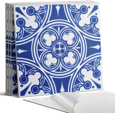 Coloray Wandpanelen Zelfklevend - Patroon met geometrische motieven Zelfklevende Wandpanelen - 50 cm x 50 cm - Blauw Wandpaneel PVC - 5 stuks - Texturen Wandpanelen Zelfklevend - Keuken Wandpanelen - Wandpanelen Badkamer