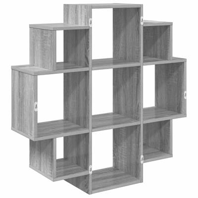 vidaXL - Wandplank - Grijs - Sonoma - 90 - x - 25 - x - 90 - cm - Bewerkt - hout