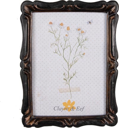 Clayre & Eef Fotolijst 13x18 cm Zwart Bruin Kunststof