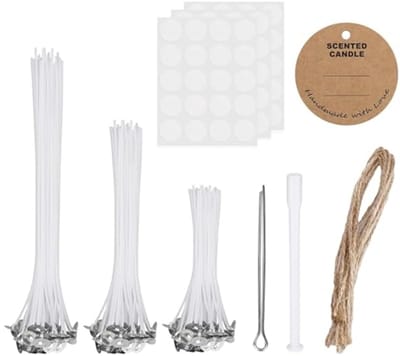 Kaarslonten set - 60 stuks - Rookvrije kaarslonten voor zelfgemaakte kaarsen en aromatherapie